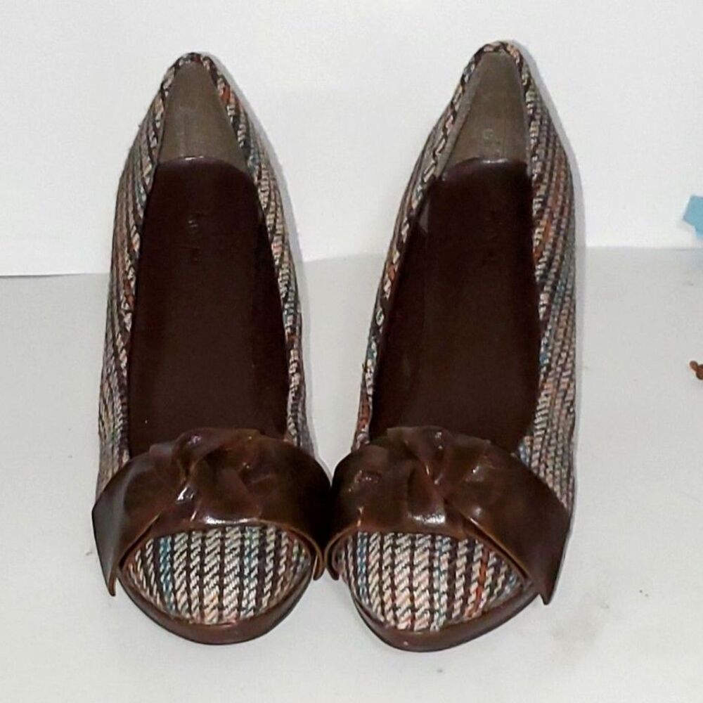 Miss Me Razzle Women's Shoes Cone Heel Tapestry Faux Leather Career Evening 6